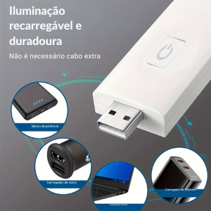 LumiClip - Luz de Leitura Recarregável USB