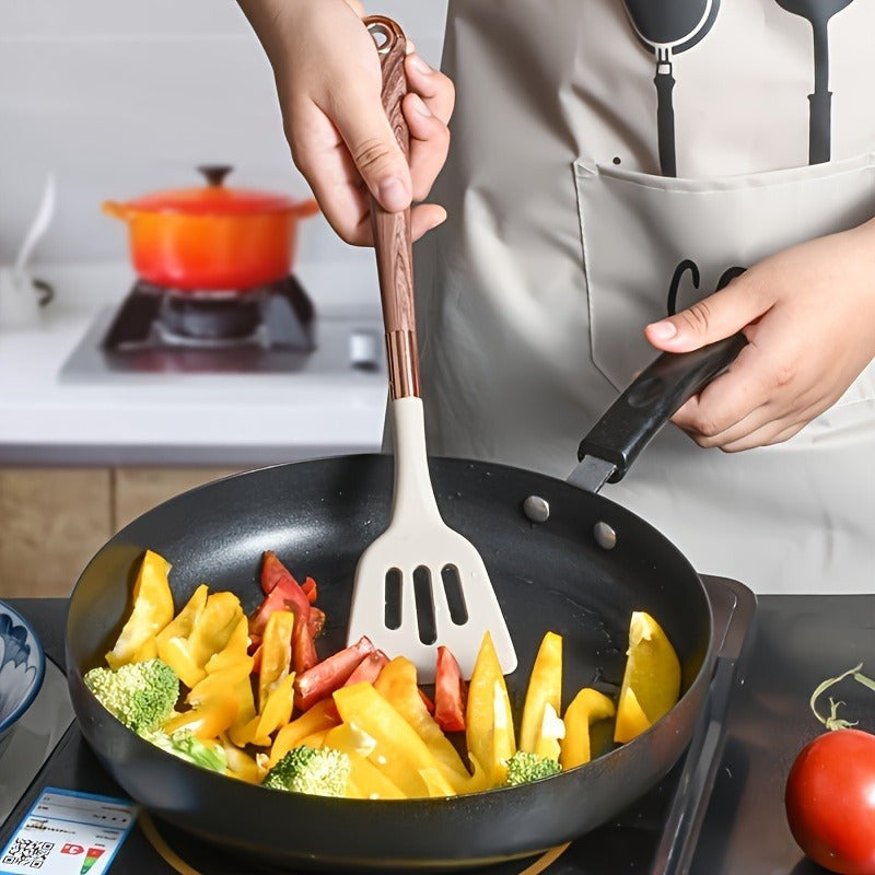 1pc Utensílios de cozinha de silicone: espátula antiaderente, resistente ao calor